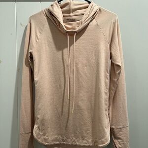 Athleta Uptempo Hoodie XS Dusty Pink with Thumb Holes